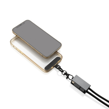 Logotrade advertising product image of: Terra RCS recycled PET phone cord with dual charge cable