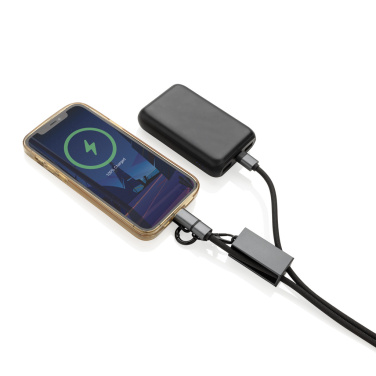 Logotrade promotional merchandise photo of: Terra RCS recycled PET phone cord with dual charge cable