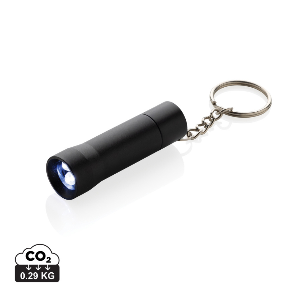 Logotrade corporate gift image of: Flash RCS recycled aluminium keychain torch