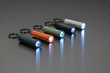 Logo trade promotional giveaways picture of: Flash RCS recycled aluminium keychain torch