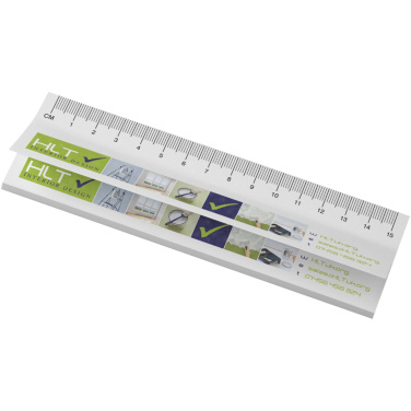 Logotrade promotional merchandise image of: Sticky-Mate® recycled sticky notes with printed 15 cm ruler