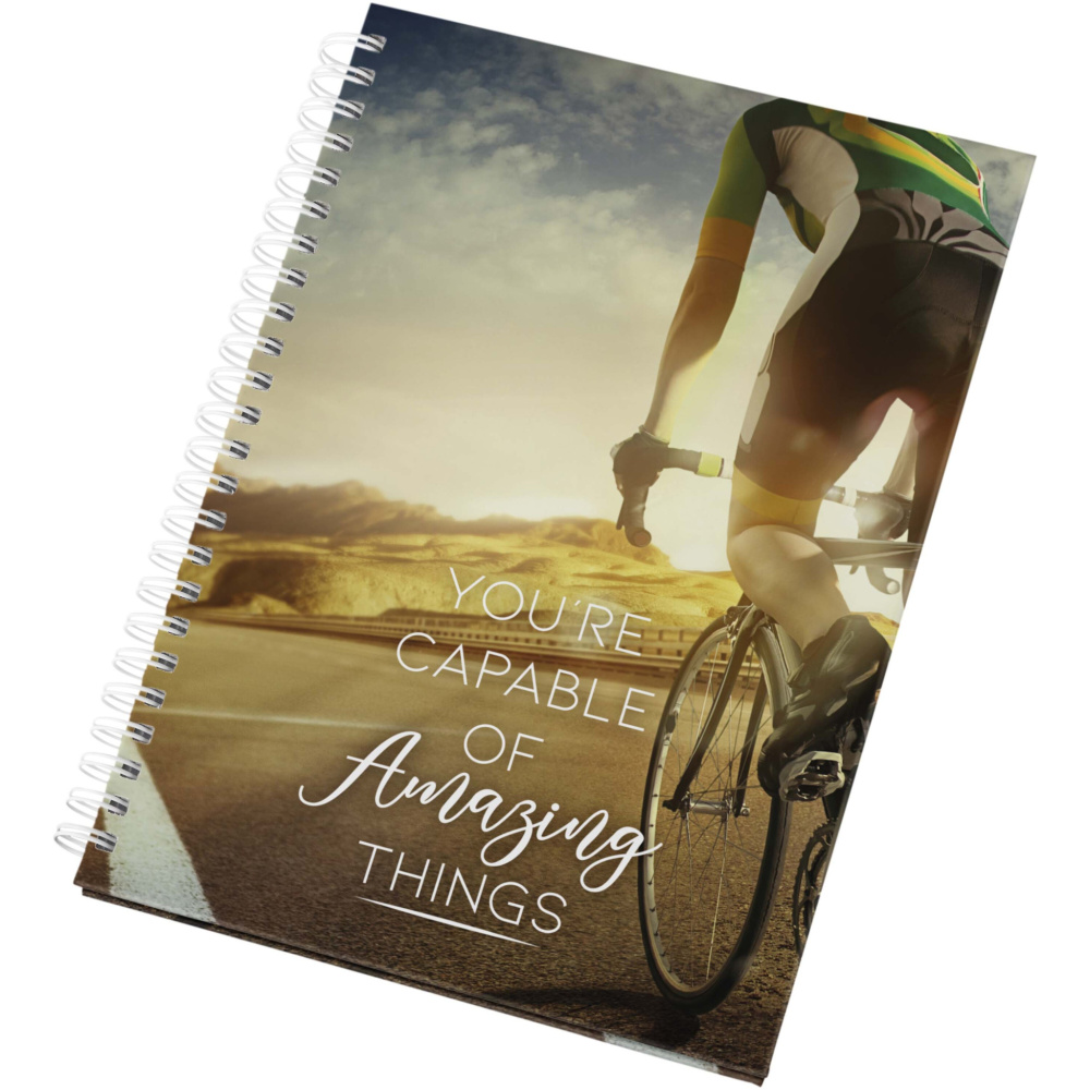 Logo trade promotional products picture of: Desk-Mate® A5 hard cover undated diary