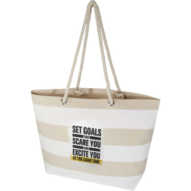 Logo trade promotional merchandise picture of: Florida 270 g/m² GRS recycled beach tote bag 18L