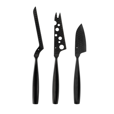 Logotrade corporate gift image of: BOSKA Cheese Knife Set Monaco+ Black