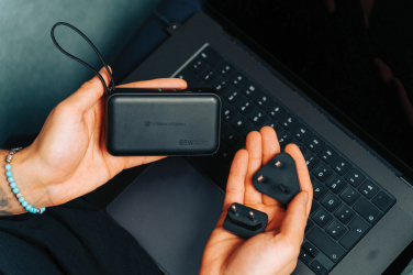 Logotrade promotional item picture of: Urban Vitamin Eureka hybrid GANcharger 10000mah powerbank65W