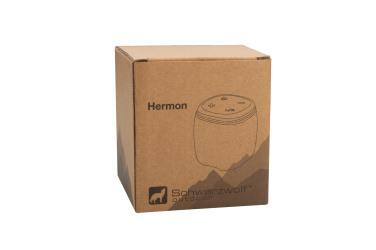 Logo trade promotional gift photo of: Bluetooth speaker HERMON Schwarzwolf