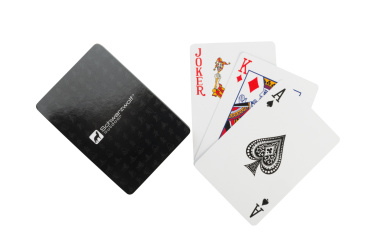 Logo trade corporate gifts picture of: Set of playing cards and dice MURRAY Schwarzwolf