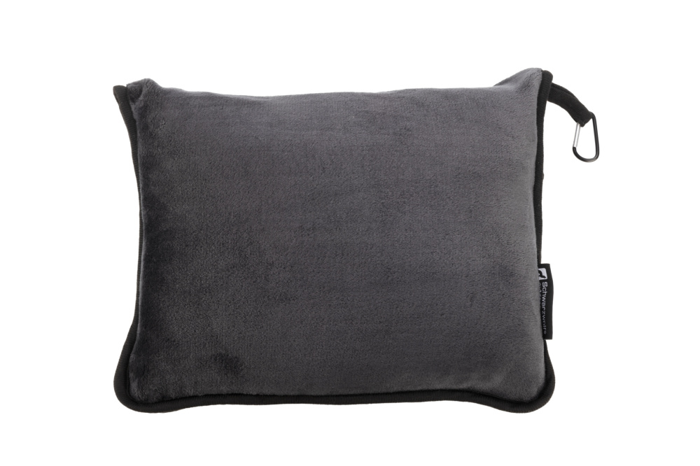Logo trade promotional giveaway photo of: Blanket and pillow 2 in 1 AMIATA Schwarzwolf