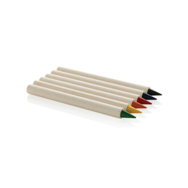 Logo trade promotional giveaways image of: Micki GRS infinity 6pc colouring pencil set
