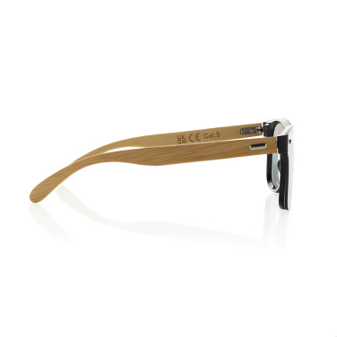 Logo trade promotional gifts image of: Prism RCS recycled plastic sunglasses with bamboo frame
