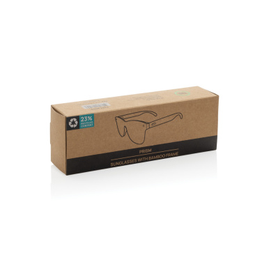 Logotrade corporate gift image of: Prism RCS recycled plastic sunglasses with bamboo frame