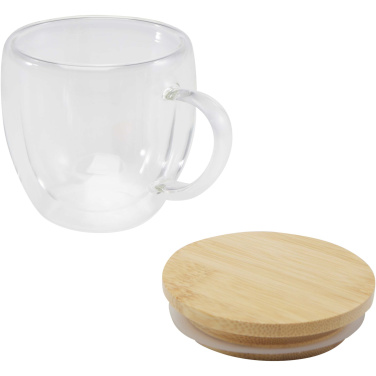 Logo trade advertising products picture of: Lenora 250 ml glass cup with bamboo lid