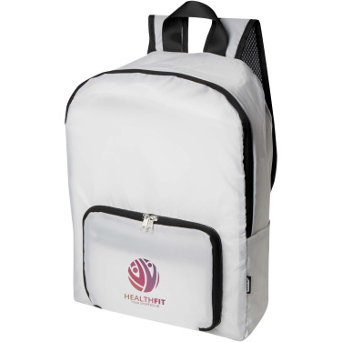 Logo trade corporate gift photo of: EcoFold RPET foldable backpack 15L