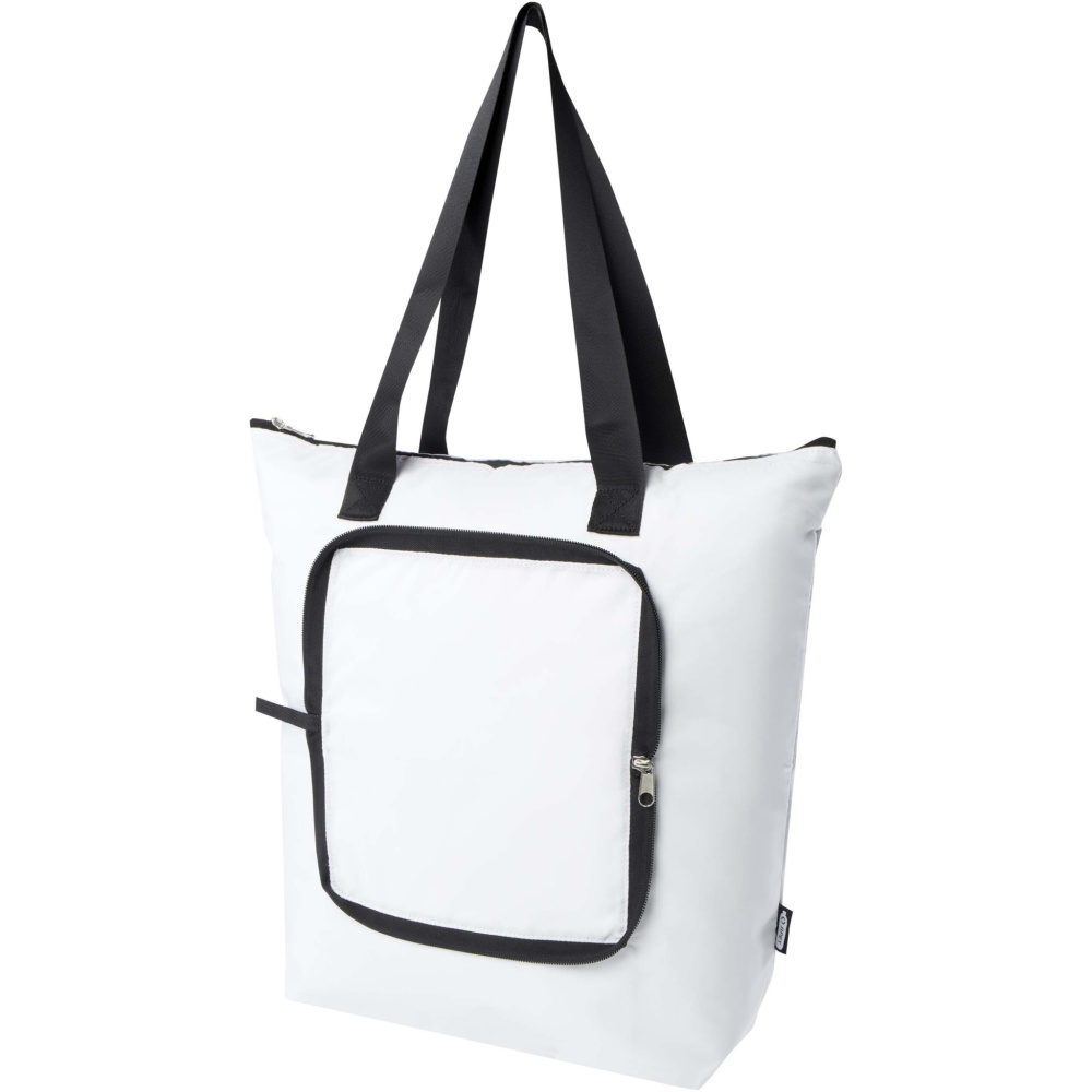 Logo trade promotional giveaways picture of: EcoFold RPET foldable tote cooler bag 15L