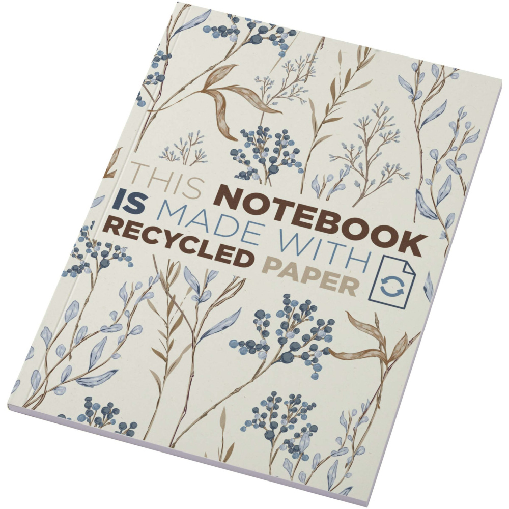 Logo trade corporate gift photo of: Novella Austen A5 recycled soft cover notebook - 50 sheets