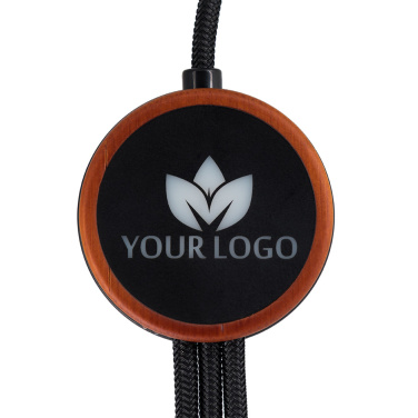 Logo trade promotional items image of: Cable 3in1 with illuminated logo - LH-ZM04