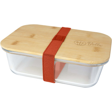 Logotrade promotional merchandise image of: Roby glass lunch box with bamboo lid