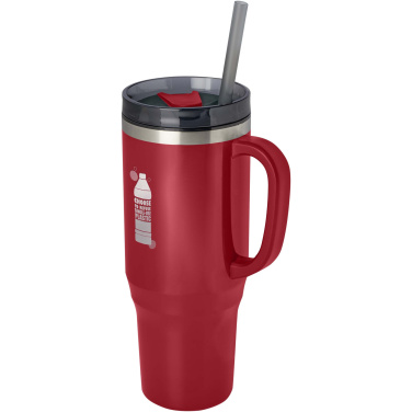 Logo trade promotional giveaway photo of: Melbourne 1200 ml RCS certified insulated tumbler with straw