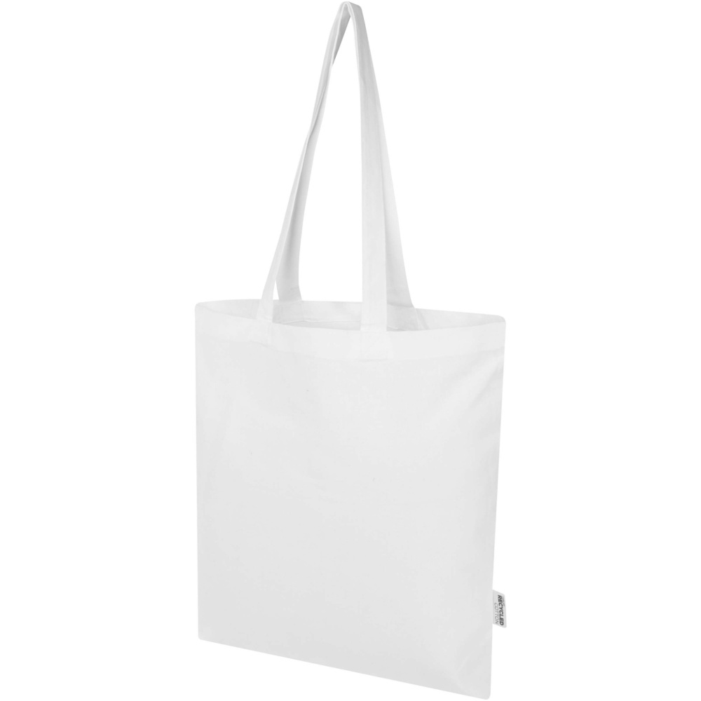 Logotrade advertising product image of: Madras Blend 140 g/m² GRS recycled cotton tote bag 7L