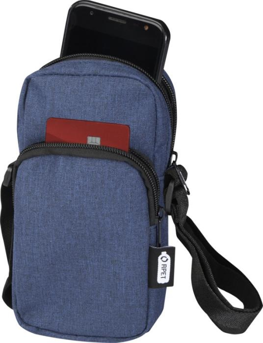 Logo trade promotional merchandise photo of: Ross GRS recycled phone pouch