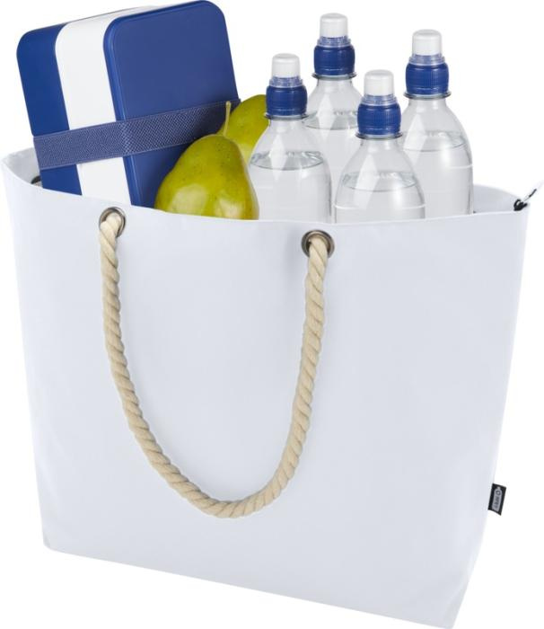 Logotrade promotional merchandise image of: Panama GRS recycled beach cooler tote bag with cord handles
