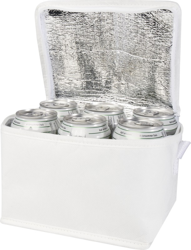 Logotrade promotional item picture of: Spectrum 6-can recycled non-woven cooler bag 4L