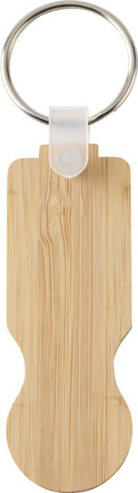 Logotrade promotional giveaway picture of: Ronan bamboo trolley keychain