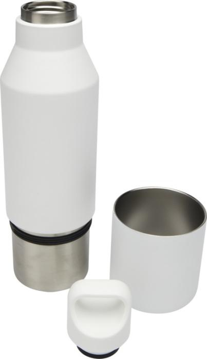 Logotrade promotional items photo of: Odessy 600 ml RCS certified recycled stainless steel insulated bottle with 300 ml cup