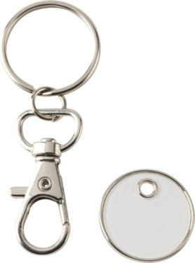 Logo trade promotional merchandise image of: Rory keyring with trolley coin