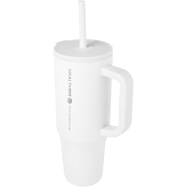 Logo trade promotional merchandise picture of: Brady 900 ml RCS certified insulated tumbler with silicone straw