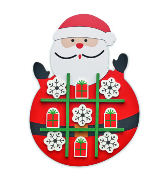 Logo trade corporate gifts image of: Christmas wooden tic tac toe