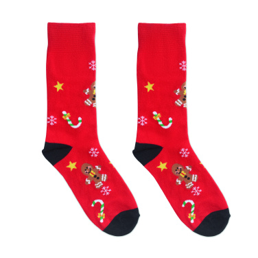 Logo trade promotional giveaways picture of: Pair of Christmas socks M