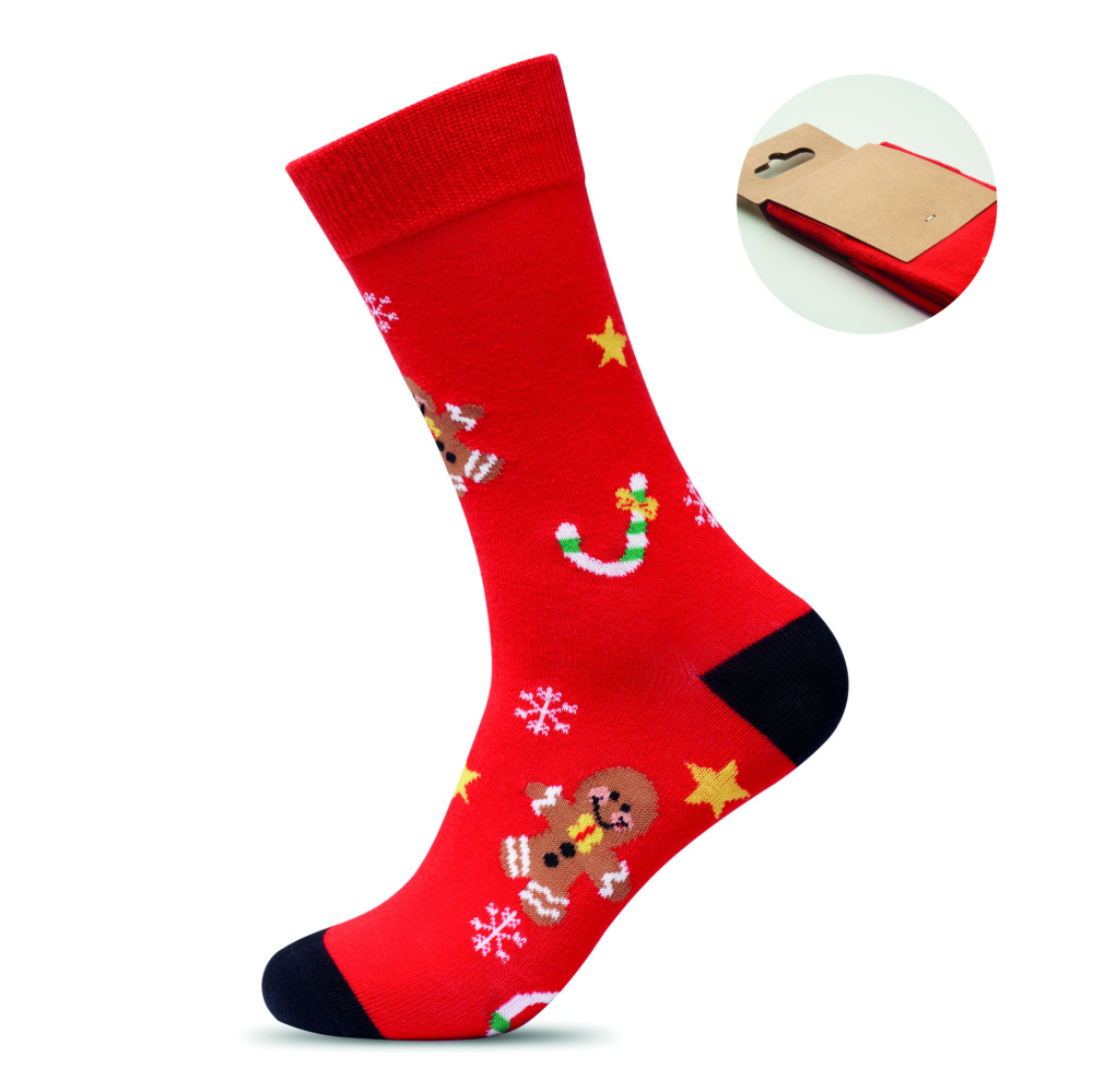 Logo trade promotional items image of: Pair of Christmas socks L