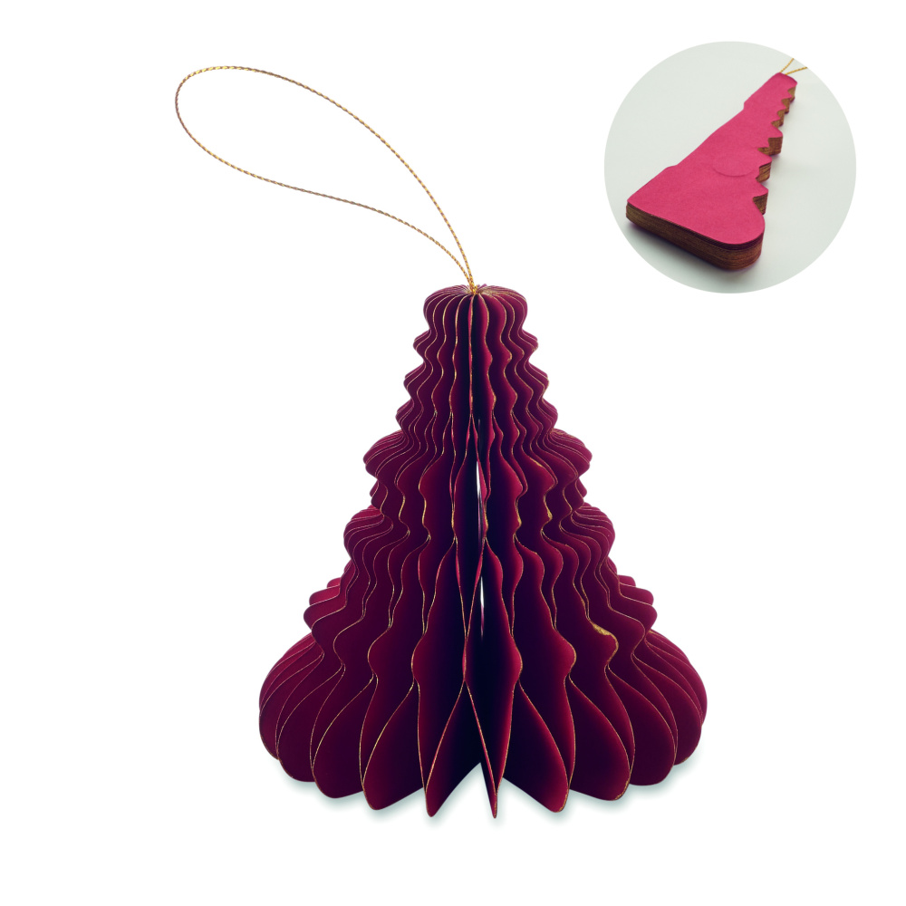 Logo trade promotional merchandise picture of: Christmas paper tree hanger