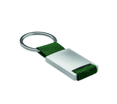 Logo trade promotional gift photo of: Metal rectangular key ring Espoo