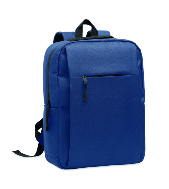 Logotrade promotional giveaway image of: Slim 15 inch laptop backpack made of 600D RPET polyester with a 210D lining and customizable printing
