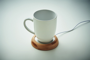 Logotrade promotional product image of: Bamboo mug warmer with USB