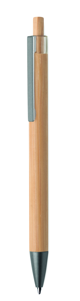 Logotrade promotional gift picture of: Push button bamboo pen