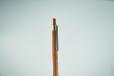 Logo trade business gift photo of: Push button bamboo pen