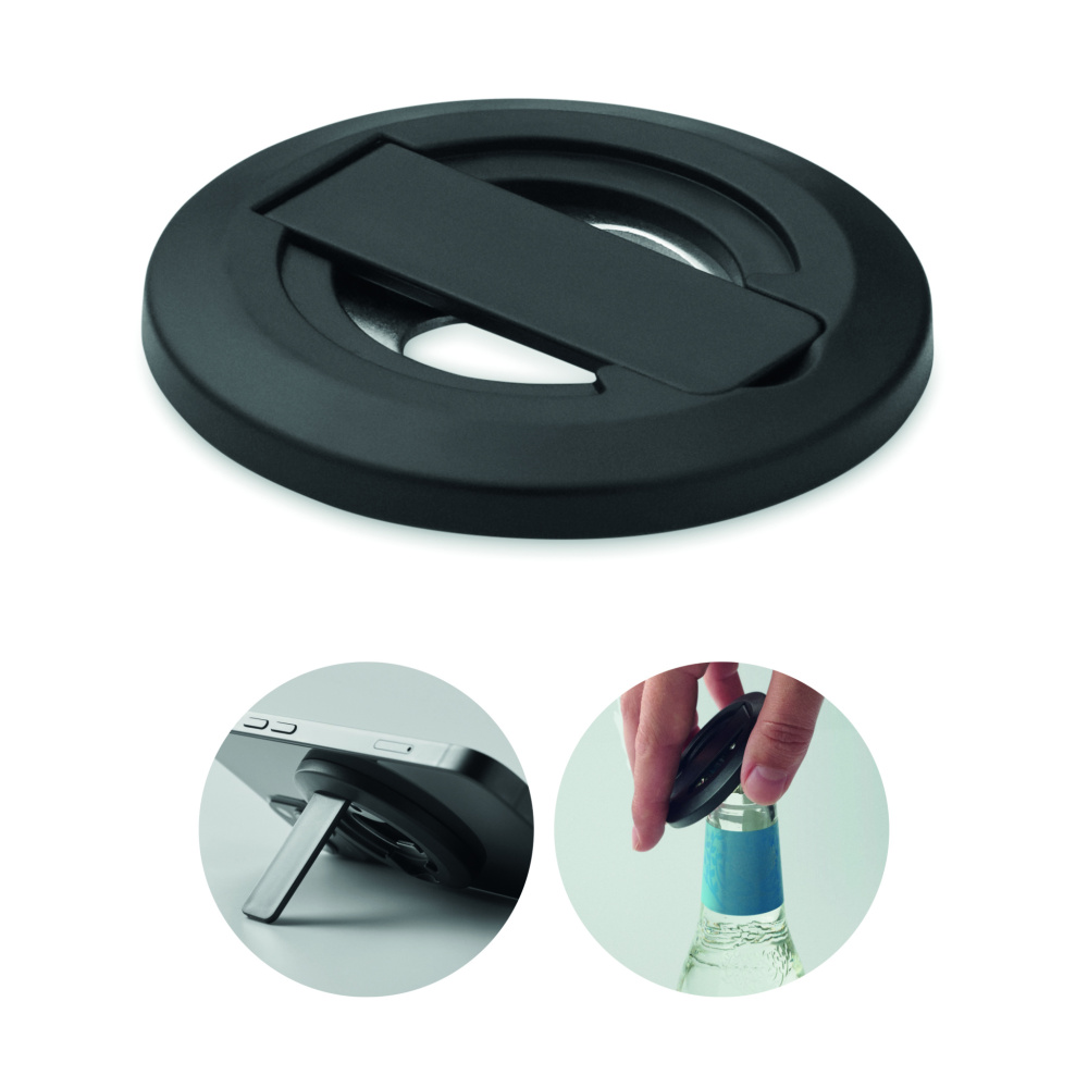 Logo trade promotional gift photo of: Phone holder and bottle opener