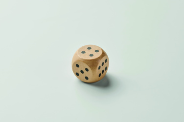 Logo trade promotional giveaways image of: Schima wooden dice 3cm dia