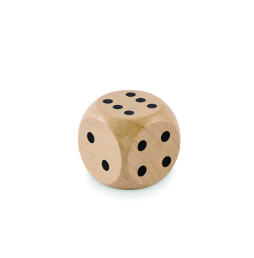 Logotrade promotional merchandise photo of: Schima wooden dice 3cm dia