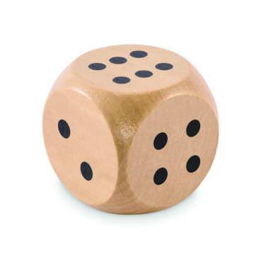 Logo trade corporate gifts image of: Schima wooden dice 5cm dia