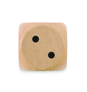 Logo trade promotional products image of: Schima wooden dice 5cm dia