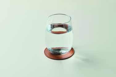 Logo trade promotional giveaway photo of: Round coaster in PU