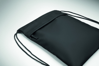 Logo trade corporate gifts picture of: Drawstring bag in 600D RPET