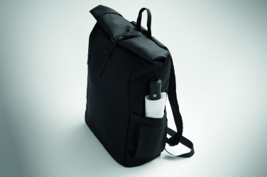 Logo trade business gift photo of: Rolltop laptop rucksack 600D