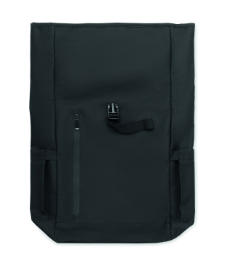 Logo trade promotional merchandise image of: Rolltop laptop rucksack 600D