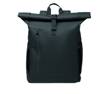 Logo trade promotional giveaways image of: Rolltop laptop rucksack 600D