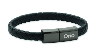 Logo trade promotional items image of: Braided bracelet cable type-C